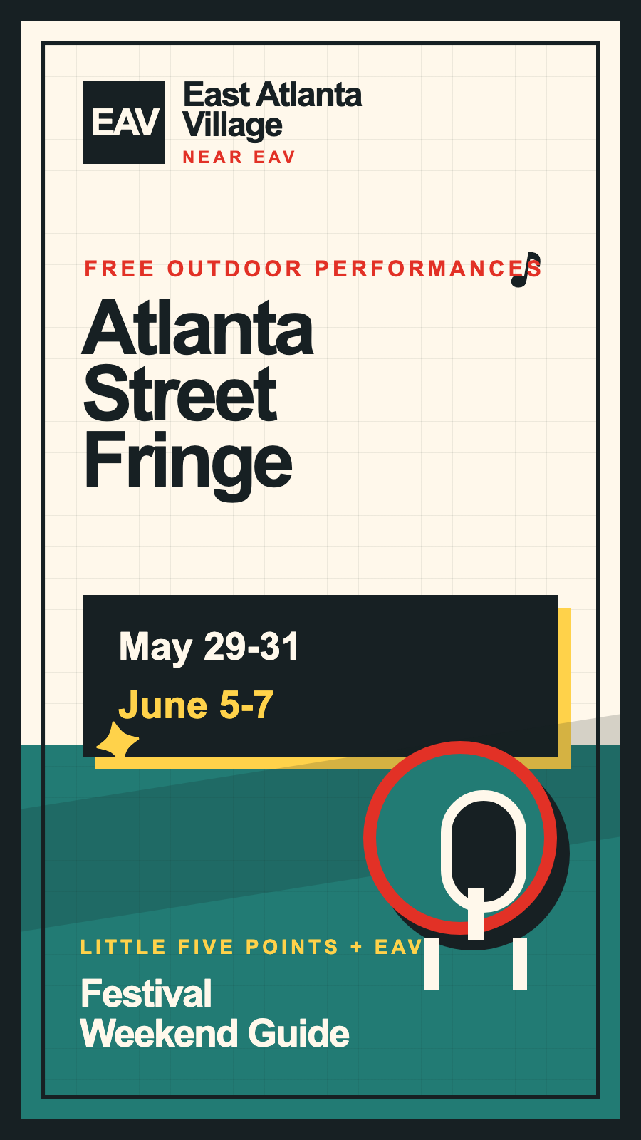 Custom Near EAV Atlanta Street Fringe event graphic